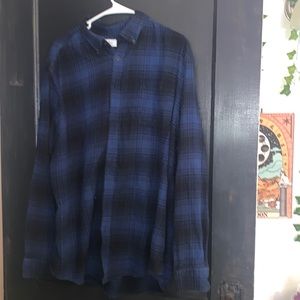 Croft and barrow blue and black flannel! XL